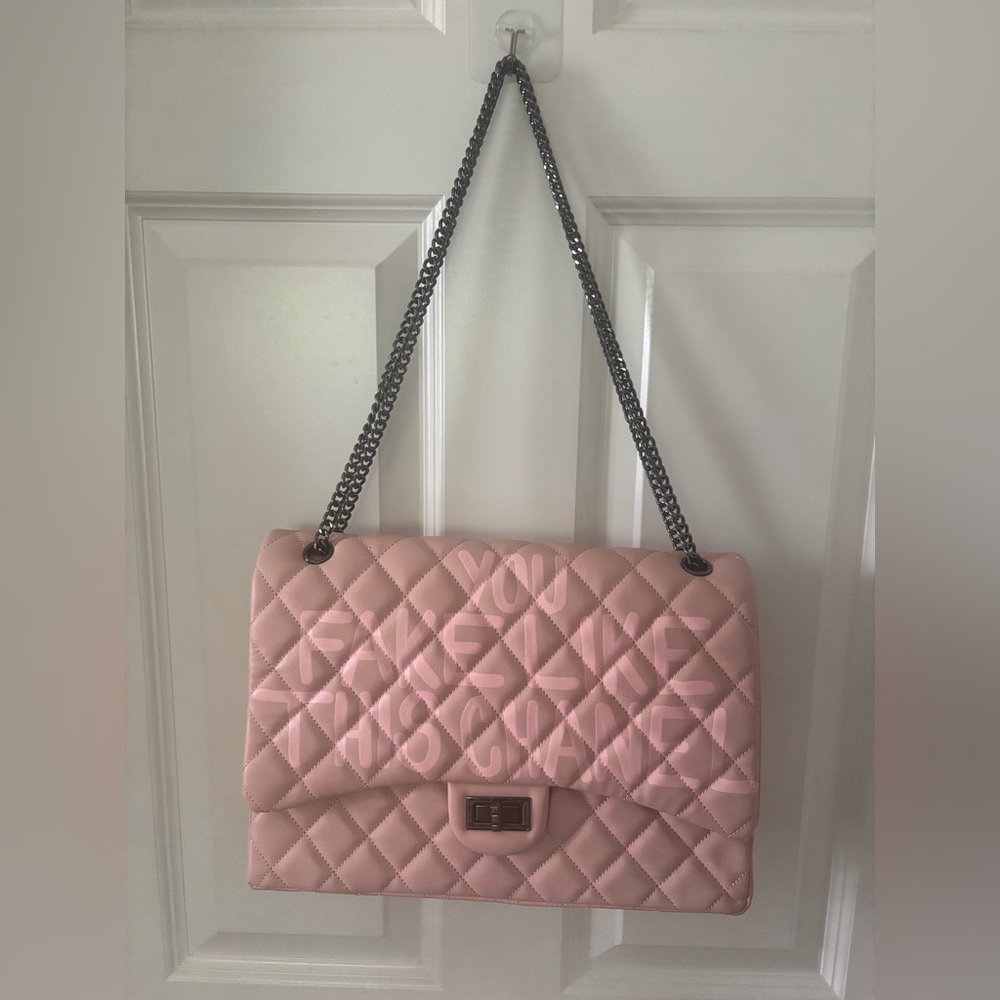Sonique Saturday Pink Quilted Shoulder Bag